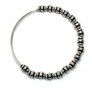 Alex and Ani Beaded Charm Bracelet Silver Finish - Expands 2"- 3.5"